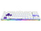 Teclado gamer mecánico TKL MUNFROST Deimos White, ARGB, switch Gateron Blue, USB. Color blanco.