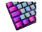 Teclado Mecánico Naceb NA-0963G de 60%, USB. Color Gris/Morado