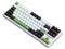 Teclado Gamer Mecánico AULA F87, Iluminación RGB, USB. Color Blanco y Verde. (Versión en Español).