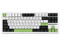 Teclado Gamer Mecánico AULA F87, Iluminación RGB, USB. Color Blanco y Verde. (Versión en Español).
