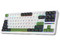 Teclado Gamer Mecánico AULA F87, Iluminación RGB, USB. Color Blanco y Verde. (Versión en Español).