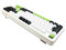 Teclado Gamer Mecánico AULA F99, Iluminación RGB, USB. Color Blanco y Verde. (Versión en Español).