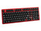 Teclado Mecánico Inalámbrico HotBell Firestrike Pro RGB, Bluetooth, Receptor USB, USB. Color Rojo y Negro. (Versión en Inglés).