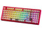Teclado Mecánico Inalámbrico HotBell Firestrike Pro RGB, Bluetooth, Receptor USB, USB. Color Rojo y Negro. (Versión en Inglés).