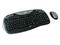 Paquete Perfect Choice de Teclado y Mouse Óptico Inalámbricos, Color Negro con Plateado.