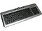 Teclado Perfectchoice Multimedia Ergonómico, USB. Color Negro/Plateado