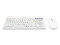 Kit de Teclado y Mouse Perfect Choice Zebrary, Bluetooth, Receptor USB, Batería Recargable, Color Blanco.