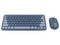 Kit de Teclado y Mouse Inalámbrico Perfect Choice PC-201458, 1000DPI, Bluetooth, Receptor USB. Color Azul. (Versión en Español).