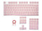 Set de Keycaps Redragon Scarab A130 para Teclado Mecánico, Doble Disparo, Color Rosa.
