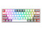 Teclado Mecánico Gamer Redragon Fizz Rainbow K617 RGB, Color Blanco.