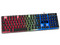 Teclado Alambrico Stylos ergonomico, 105 teclas, idioma espanol, Retroiluminado 3 colores, Multimedia, cable 1.4m, Color transparente