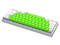Teclado Gamer Mecánico T-Dagger Arena T-TGK321, Iluminación RGB, USB. Color Verde y Blanco. (Versión en Inglés).