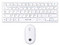 Kit de Mini Teclado y Mouse TechZone Young Pop White, Receptor USB, Español. Color Blanco.