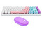 Kit Teclado Y Mouse Techzone Gradient Conexión Inalámbrica Con 85 Teclas Y Mouse Con 4 Botones DPI 1600 Color Blanco, Rosa, Azul Y Morado.