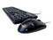 Kit de Teclado y Mouse VORAGO KM-104, USB, Color Negro.