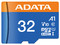 Memoria ADATA Premier MicroSDHC A1 de 32 GB, Clase 10, Incluye adaptador SD.