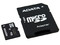 Memoria ADATA microSDHC de 8 GB Clase 4, incluye adaptador SD.