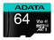 Memoria ADATA Premier Pro MicroSDXC UHS-1 U3 V30 de 64GB, Clase 10, incluye adaptador SD.