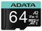 Memoria ADATA Premier Pro MicroSDXC UHS-1 U3 de 64GB, Clase 10, incluye adaptador SD.