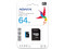 Memoria MicroSDHC UHS-1 ADATA Premier de 64GB, Clase 10, incluye adaptador SD.