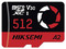 Memoria Hikvision MicroSDXC UHS-I U3, V30, de 512 GB, Clase 10.