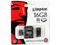 Memoria Kingston microSDHC de 16 GB Clase 4, incluye adaptador SD y lector de tarjetas microSD USB 2.0