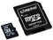 Memoria Kingston microSDHC de 8GB Clase 10, incluye adaptador SD.