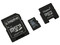 Memoria Kingston microSDHC de 4GB, incluye adaptadores SD y miniSD
