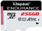 Memoria Kingston Endurance MicroSDXC UHS-1 U1 de 256GB, Clase 10.