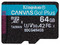 Memoria MicroSDXC Kingston Canvas Go! Plus de 64GB, UHS-I U3, Clase 10.
