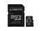Memoria microSD KINGSTON de 8GB, Industrial Clase 10 UHS-I U3 V30 A1, con Adaptador.
