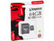 Memoria Kingston MicroSDXC UHS-I U1 Canvas Select de 64GB, Clase 10 con adaptador SD.