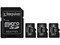 Kit de 3 Memorias Kingston Canvas Select Plus MicroSDHC UHS-I U1 V10 A1 de 16GB, Clase 10, incluye 1 Adaptador SD.