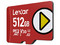 Memoria Lexar Play MicroSDXC UHS-I U3 de 512GB, Clase 10, V30, A2, Velocidad de Lectura de 205 MB/s.