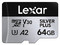 Memoria MicroSDXC Lexar SILVER PLUS de 64GB, UHS-I. Color Plateado.