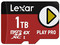 Memoria Lexar Play Pro MicroSDXC UHS-I U1 de 1TB, Express, Clase 10, Velocidad de Lectura de 900 MB/s.