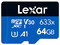 Memoria Lexar High-Performance 633x MicroSDXC UHS-I U3 de 64GB, Clase 10.