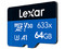 Memoria Lexar High-Performance 633x MicroSDXC UHS-I U3 de 64GB, Clase 10.