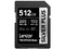 Memoria Lexar Professional Silver Plus SDXC UHS-I de 512 GB, Clase V30, Velocidad de Lectura de 205 MB/s.
