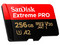 Memoria SanDisk Extreme Pro MicroSDXC UHS-I U3 de 256 GB.