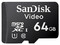 Memoria MicroSDHC SanDisk QD111 de 64GB, U1, Clase 10, Especializada para Videovigilancia, Color Negro.
