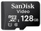 Memoria MicroSDHC SanDisk QD111 de 128GB, U1, Clase 10, Especializada para Videovigilancia, Color Negro.