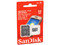 Memoria SanDisk MicroSDHC de 32 GB Clase 4, incluye adaptador SD.