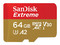 Memoria SanDisk Extreme MicroSDXC UHS-I U3 de 64 GB, Clase 10. Incluye adaptador SD.