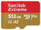 Memoria SanDisk Extreme SDXC UHS-I U3 de 512GB, V30.