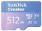 Memoria Sandisk Creator MicroSDXC UHS-1 U3 de 512 GB, Clase 10, V30. Incluye Adaptador SD.