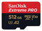 Memoria Sandisk Extreme Pro MicroSDXC U3 V30 A2 de 512GB, Clase 10, Incluye Adaptador SD.