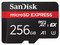 Memoria MicroSDXC Express Sandisk 256 GB, Lectura 880 MB/s, Escritura 650 MB/s, Compatible con Nintendo Switch 2.