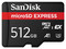 Memoria SanDisk Express MicroSDXC UHS-I U3 de 512 GB, Lectura 880 MB/s.