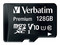 Memoria Verbatim Premium MicroSDXC UHS-I U1 DE 128GB, clase 10, Incluye adaptador SD.